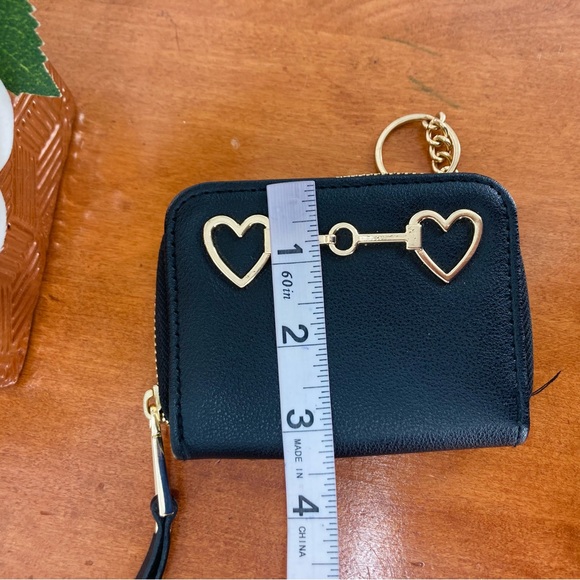 Black Wallet with Heart Shaped Hardware - Picture 9 of 10
